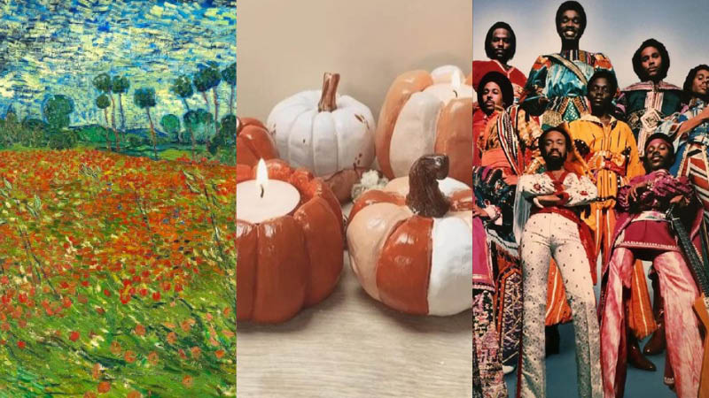 Classes Of The Week 9/11: Van Gogh | Pumpkin Candle Holders | Earth, Wind, and Fire